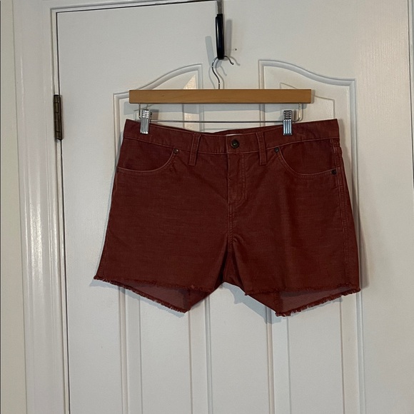 Carve Designs | Brick Rust Corduroy Shorts Size 6 Organic Cotton Mid-Rise Beachy - Picture 3 of 9